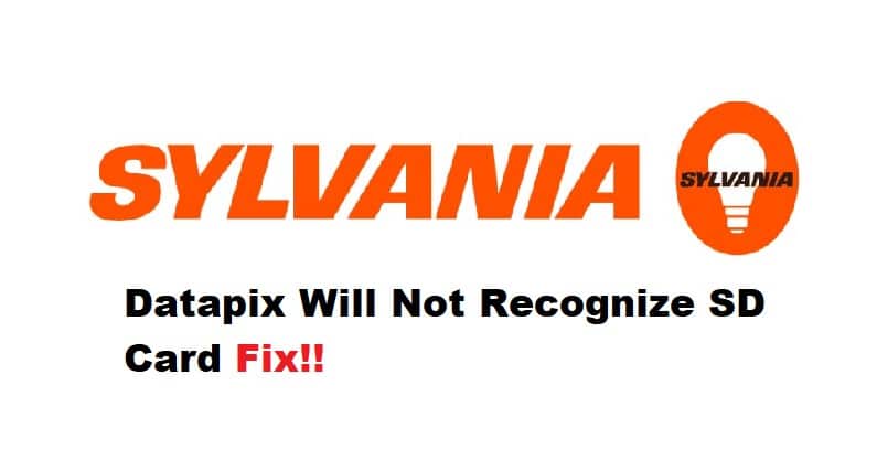 sylvania datapix will not recognize sd card